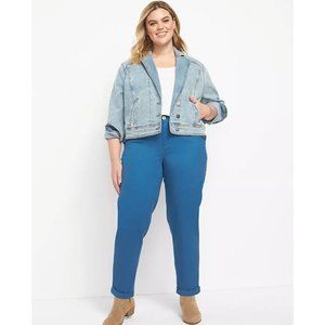 Lane Bryant Slim Chino Pants Dark Blue